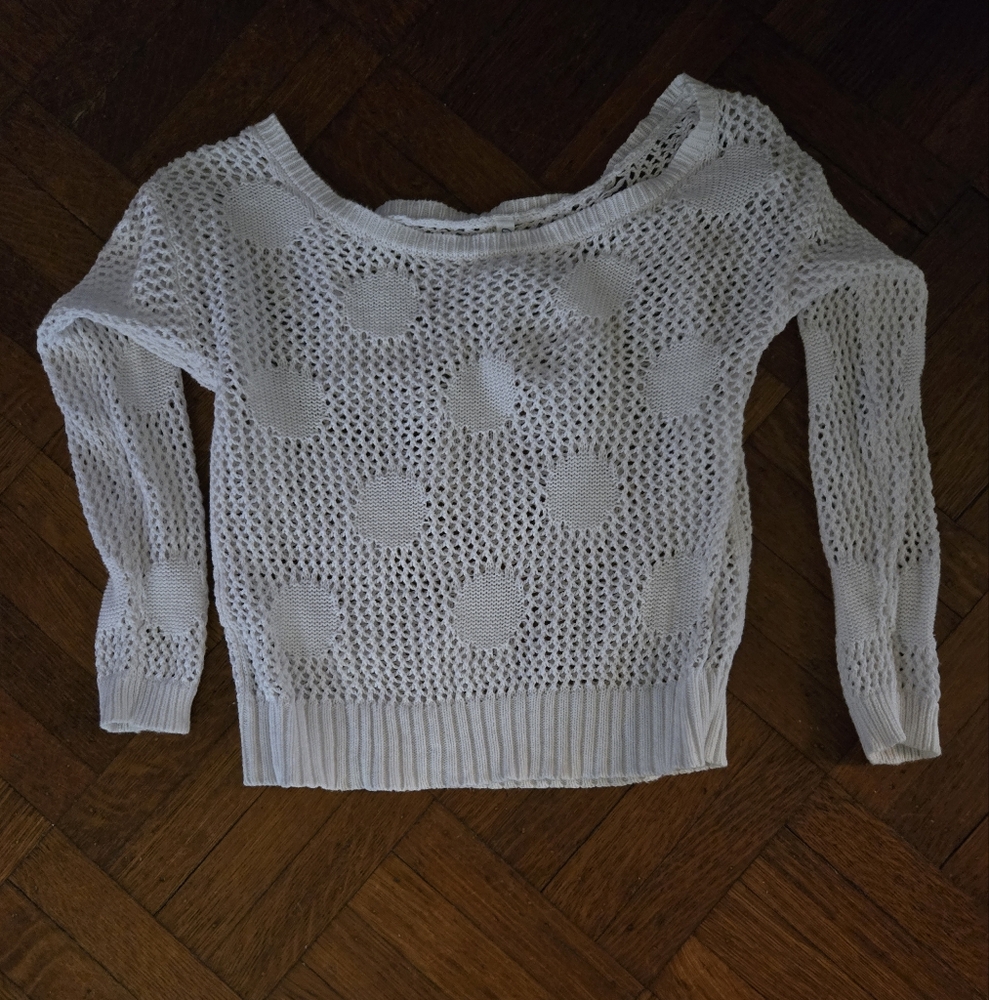 White Aeropostale Knit Sweater Size S/P See Label